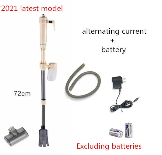 Electric Aquarium Automatic Siphon Fish Tank Gravel Cleaner