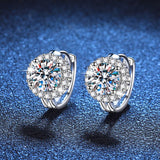 NeeTim 1ct 6.5mm Moissanite Earrings for Women S925