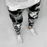 White Embroidery Jeans Men Cotton Stretchy Ripped Skinny