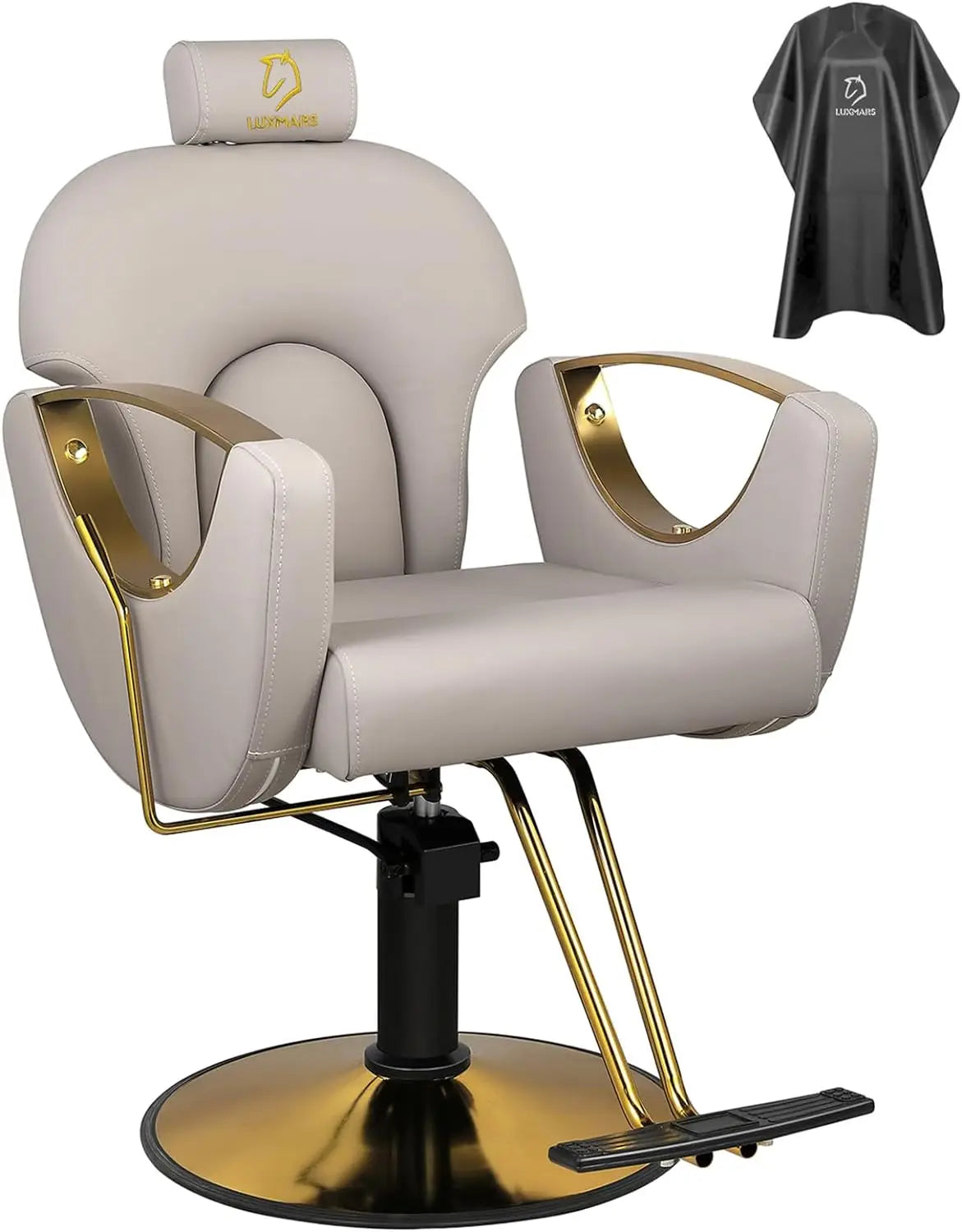 LUXMARS Hydraulic Barber Chair, Salon Chair 360 Degrees