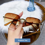 2024 New Frameless Cut Edge Sunglasses Fashion Summer