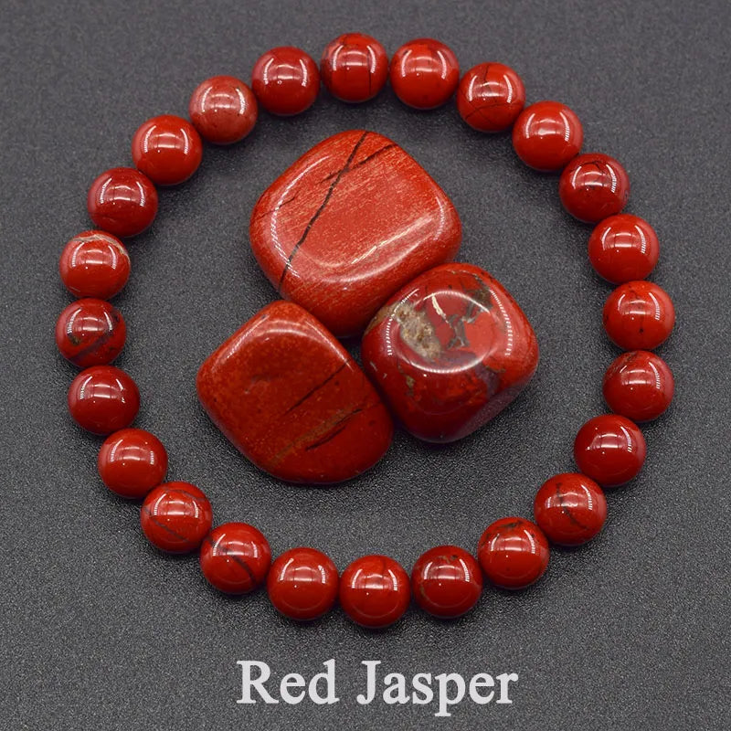 Real Natural Labradorite Stone Bead Bracelet Men Women