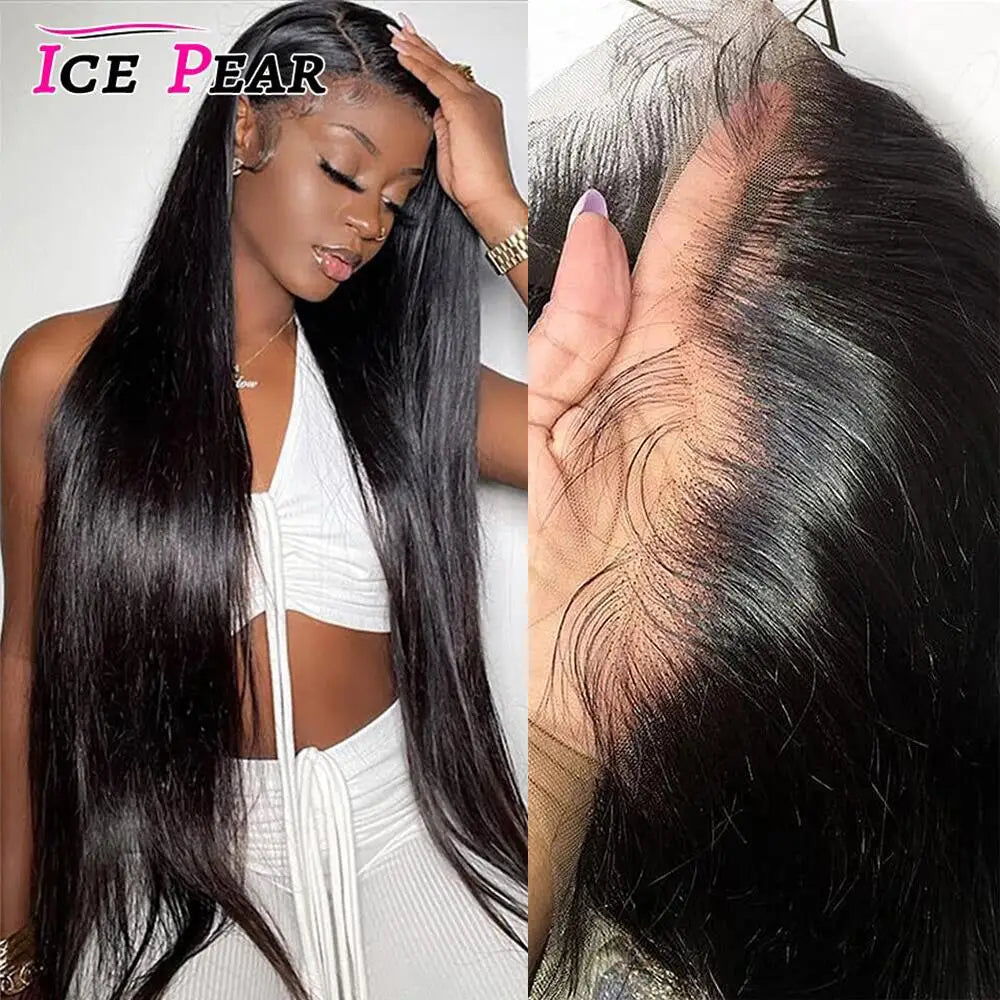 13x4 Transparent Lace Front Human Hair Wigs Pre