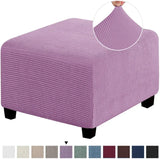 Polar Fleece Footstool Cover Durable Stretch Ottoman Cover