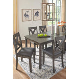 7 Piece Rustic Dining Room Sets, Include Table