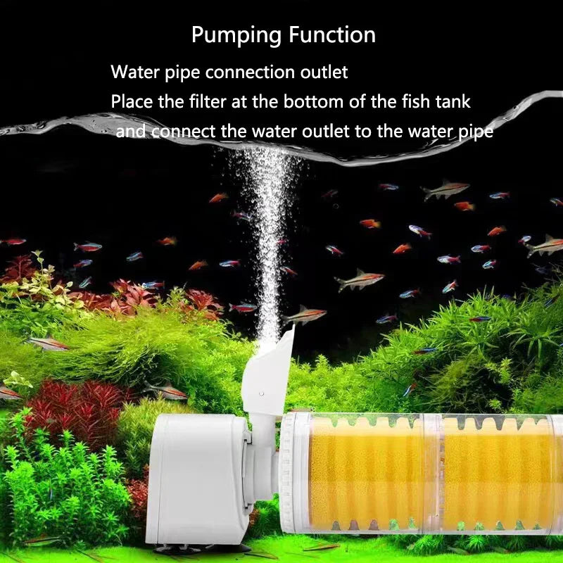 220~240V 3in1Ultra-Quiet Submersible Aquarium Water Pump Water Fountain