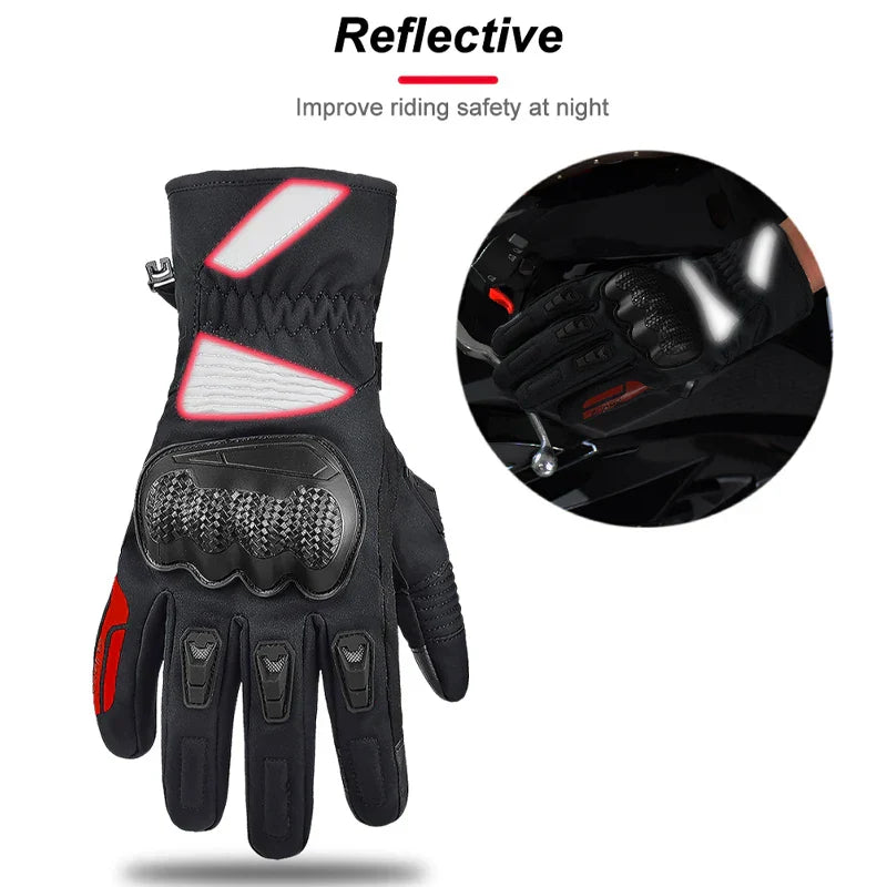 Suomy Motorcycle Gloves Winter Men Waterproof Moto Gloves   Snowmobile Gloves Touch Screen Motorbike Riding Protective Gear