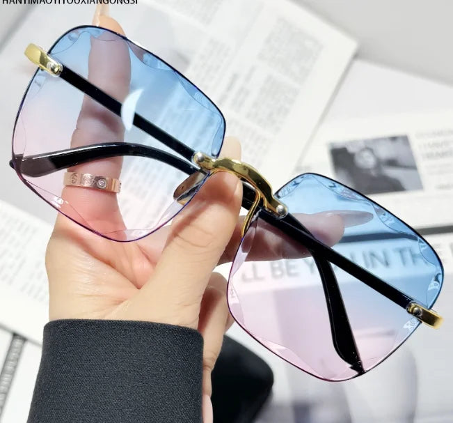 2024 New Frameless Cut Edge Sunglasses Fashion Summer