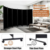 Room Divider Portable 132'' Partition Room Dividers and
