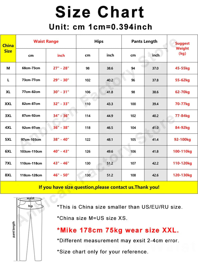 Spring Summer Ankle-Length Jeans Men Pants 6XL 7XL