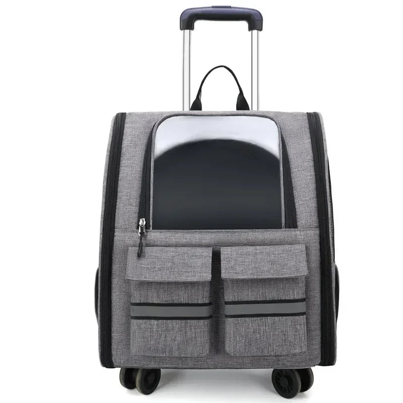 TransportCat Trolley Case Backpack Kennel Pet Carrier Rolling