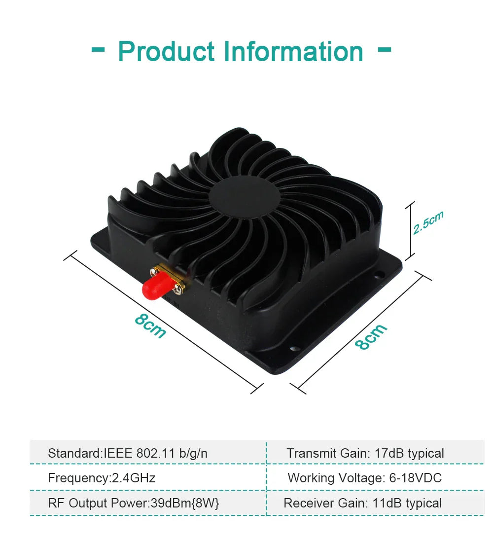 EDUP Wifi Booster 2.4GHz 8W Wifi Power Signal