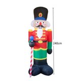 2.4M Inflatable Nutcracker Soldier Outdoors Christmas Decorations Home