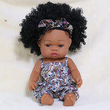35cm Newborn Reborn African Doll Baby Simulation Soft
