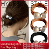 Elegant Faux Pearl Hair Ties High Elastic Seamless