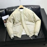 Winter Big Pocket Zipper Down Jacket Warm Vintage