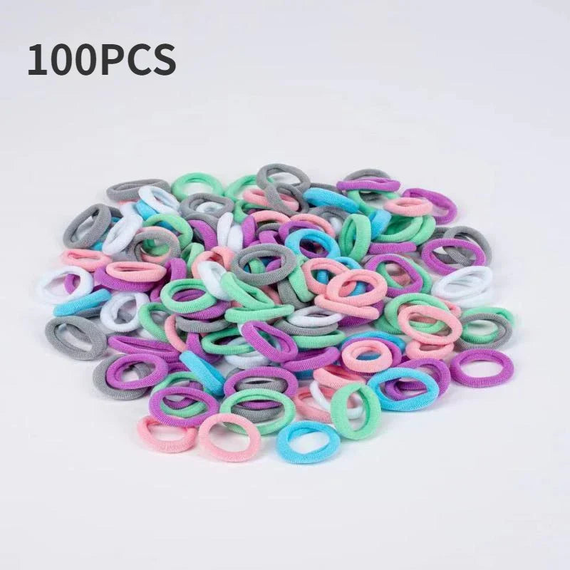 100Pcs/Lot Sweet Hair Band Girls Hair Ties Bows