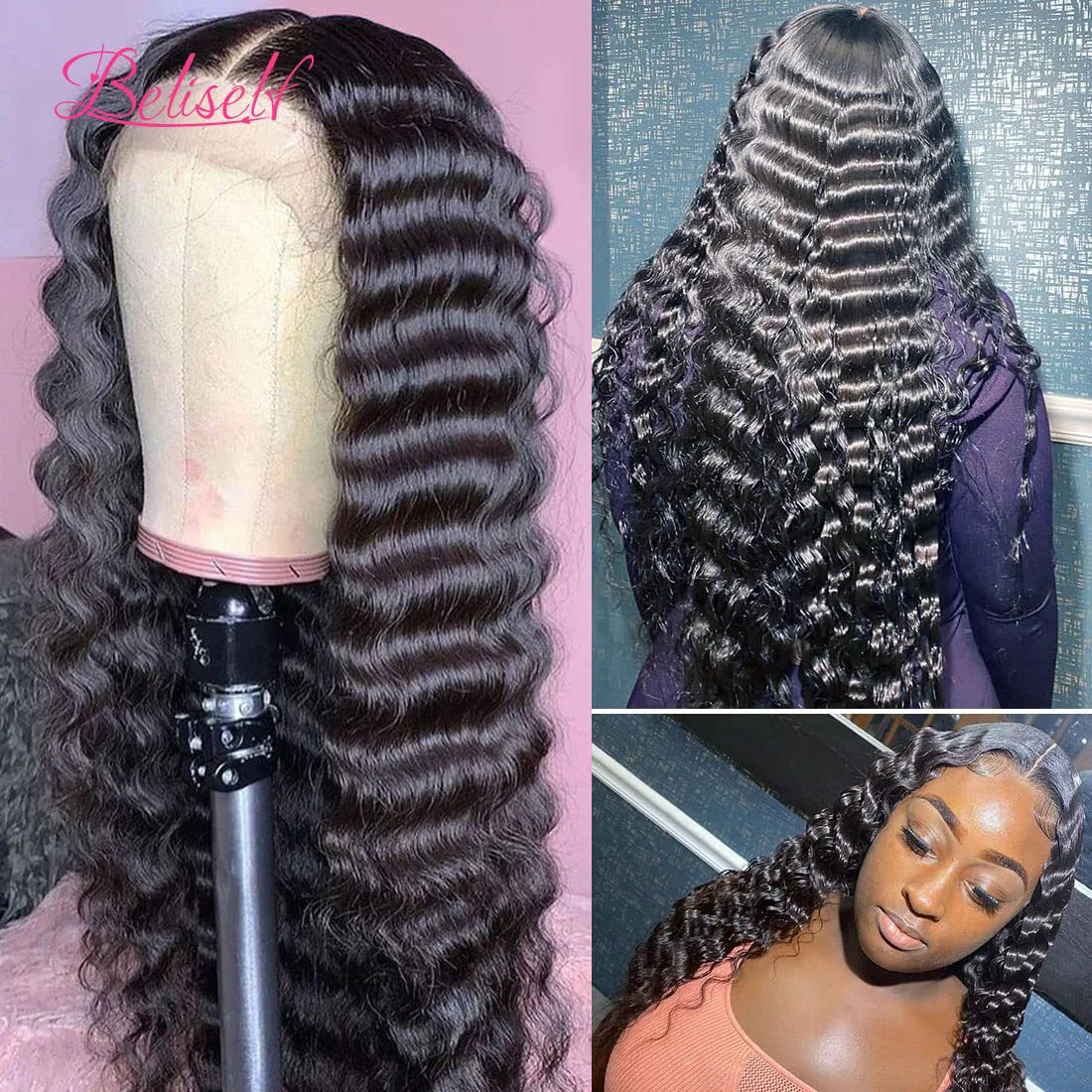 Loose Deep Wave Lace Frontal Wig 30 Inch