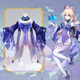 Sangonomiya Kokomi Cosplay Costume Genshin Impact Uniform Wig