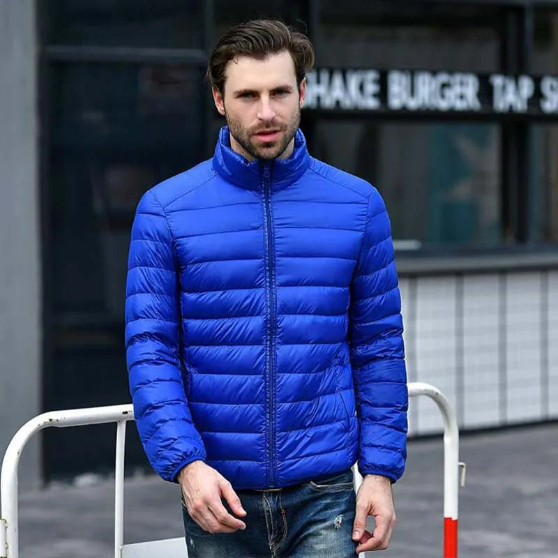 FGKKS Autumn Lightweight Thin Duck Down Jacket Men