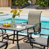 Swivel Patio Chairs Set of 2, High Back