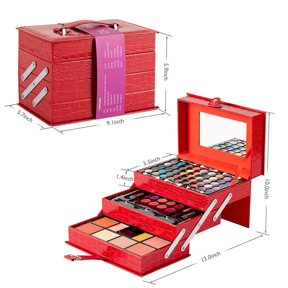DUER LIKA Red Pattern Portable Professional 45 Color