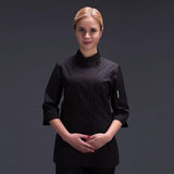 Women Restaurant Clothes Chef Waitress Jacket Work Uniform