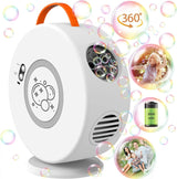Bubble Machine Toy For Kids Automatic Bubble Blower Rechargeable 360° Rotatable Electric Portable Outdoor Wedding Party Gift