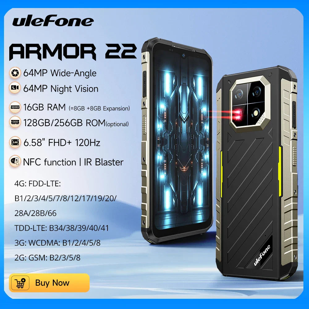 [World Premiere]Ulefone Armor 22 Rugged Phone ,16GB (8GB+8GB)