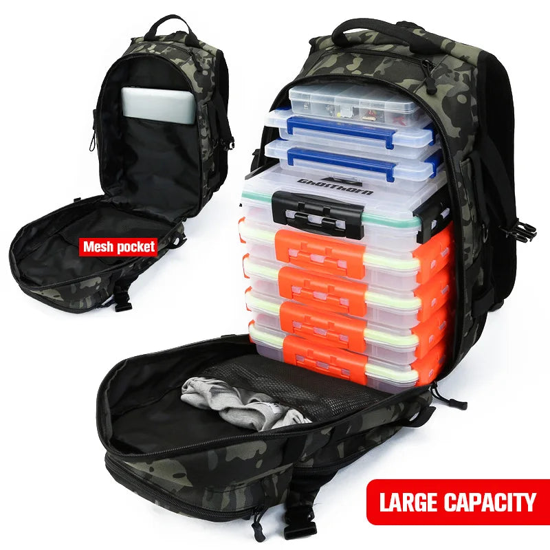 Fishing Lure Bag Camping Backpack Men Sports Tactical