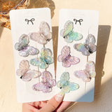 10Pcs/Set Mermaid Color Fairy Butterfly Handmade Hairpins For