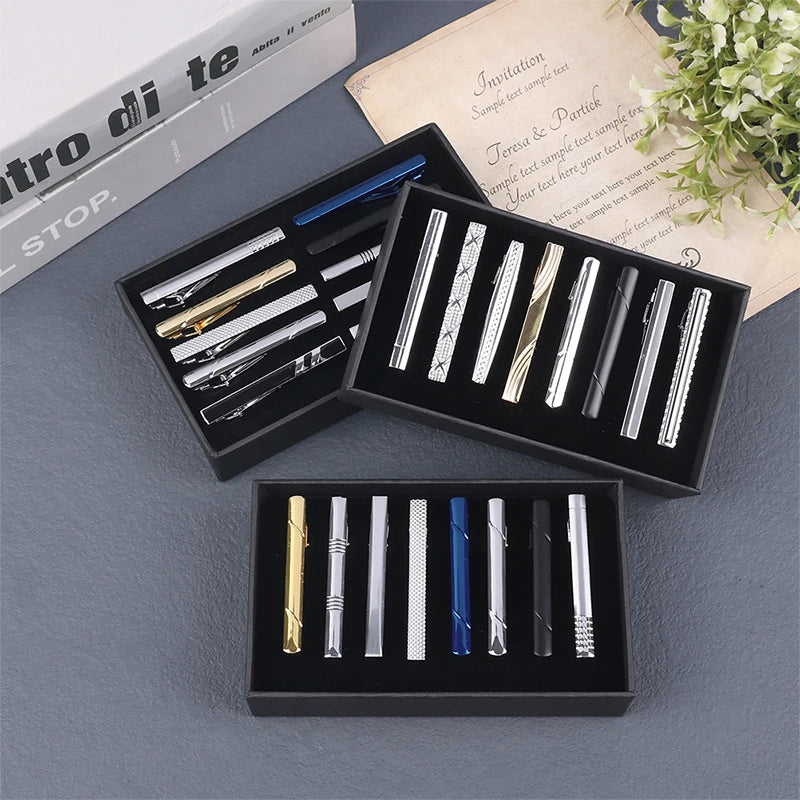 810PC Tie Clip Set With Gift Box Wedding