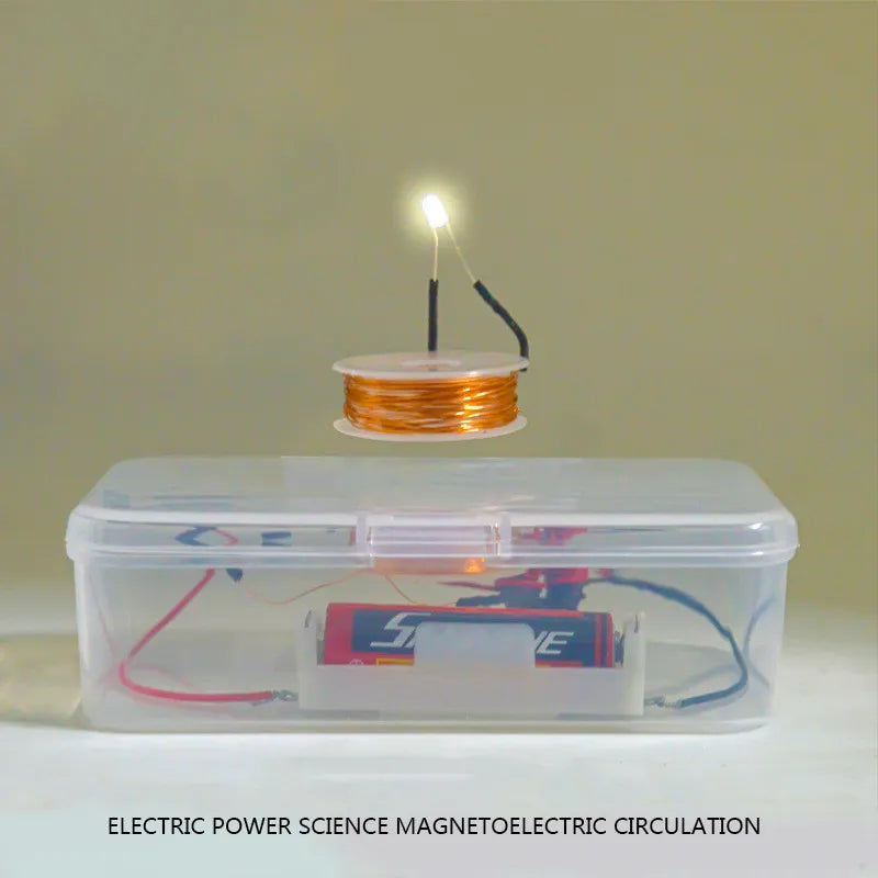 Electromagnetic Experiment with Space Separation and Electricity Extraction