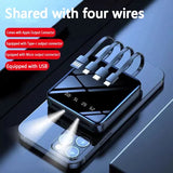 50000mAh Power Bank Mirror Digital Display Screen BuiltIn