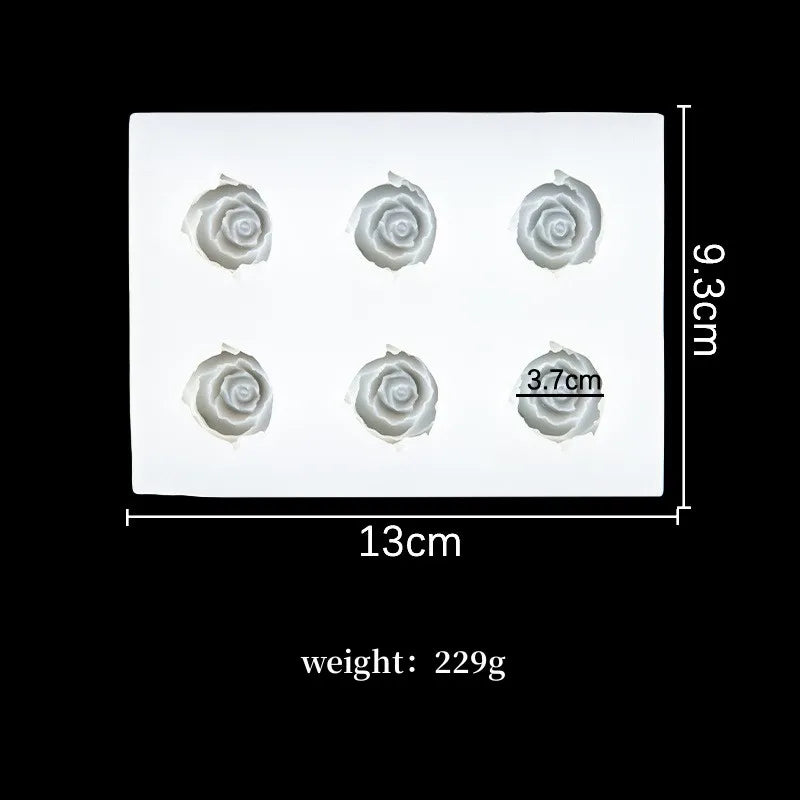DIY Rose Silicone Mold 3D Flower Shape Cake