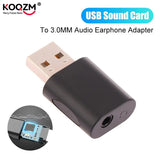 USB Sound Card USB To 3.0mm 3.5mm Audio