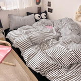 Nordic Sling Bed 150 Bedding Sets Stripes Duvet