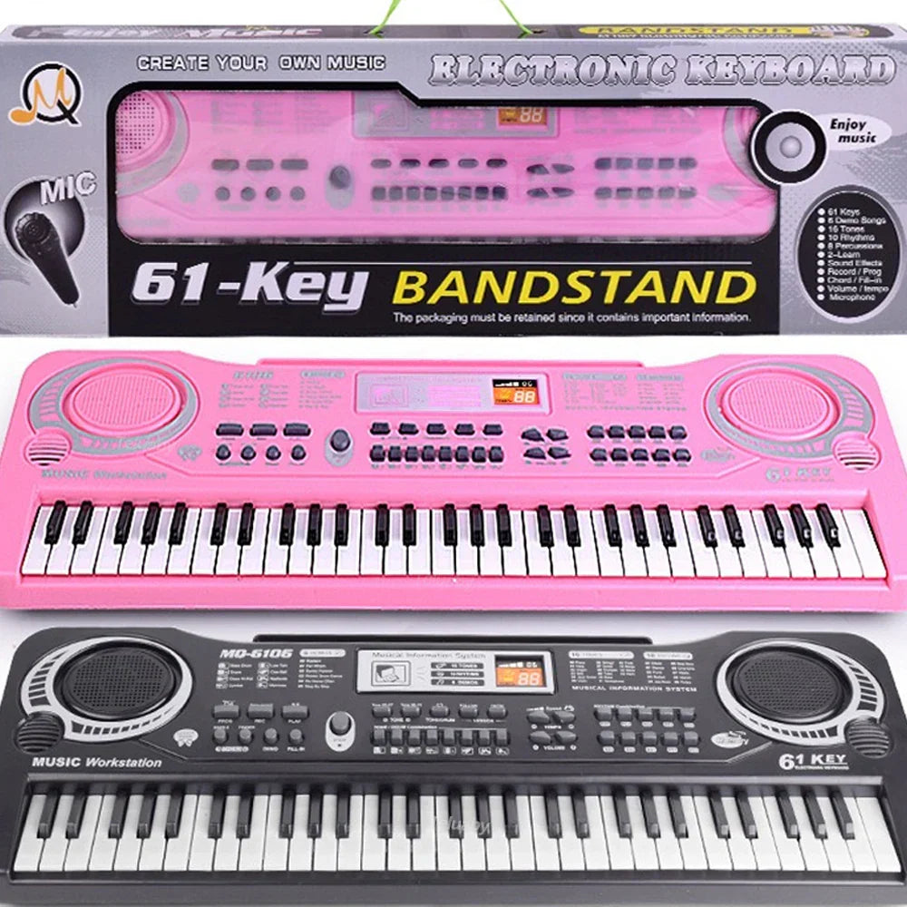 Kids Electronic Piano Keyboard Portable 61 Keys Organ