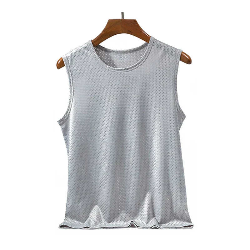 Men Ice Silk Tank Tops Underwear Mens Undershirt