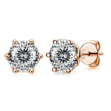 GRA 0.5ct-1ct D Color Certified Moissanite Stud Earrings