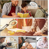 5X LED Magnifying Lamp with Clamp 3 Color