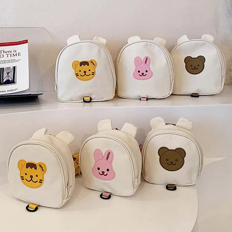 Korean Kids Backpack Round Kawaii Children's Handbags for