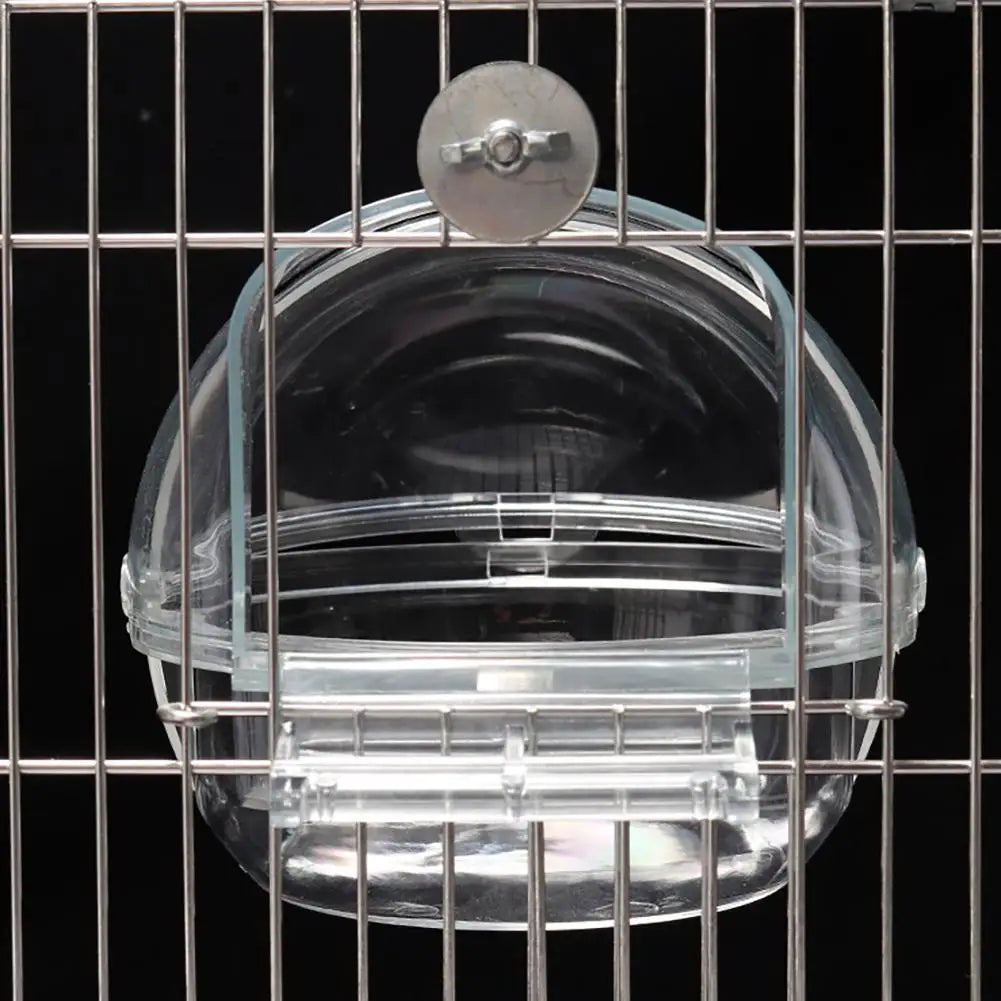 Parrot Bath Tub Bird Shower Box Transparent Bathing