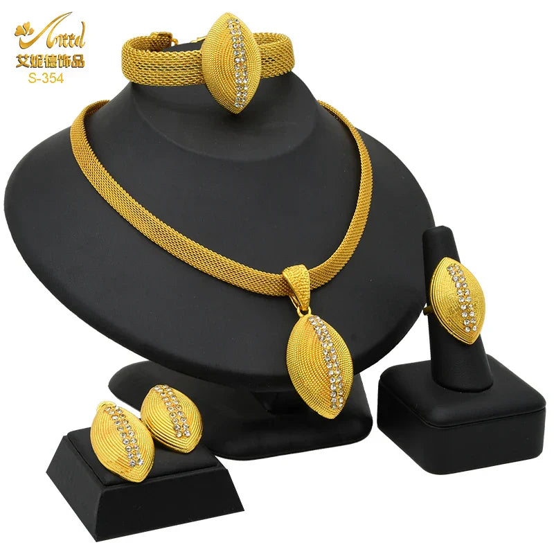 Indian Luxury Necklace Jewelry Sets For Women Dubai