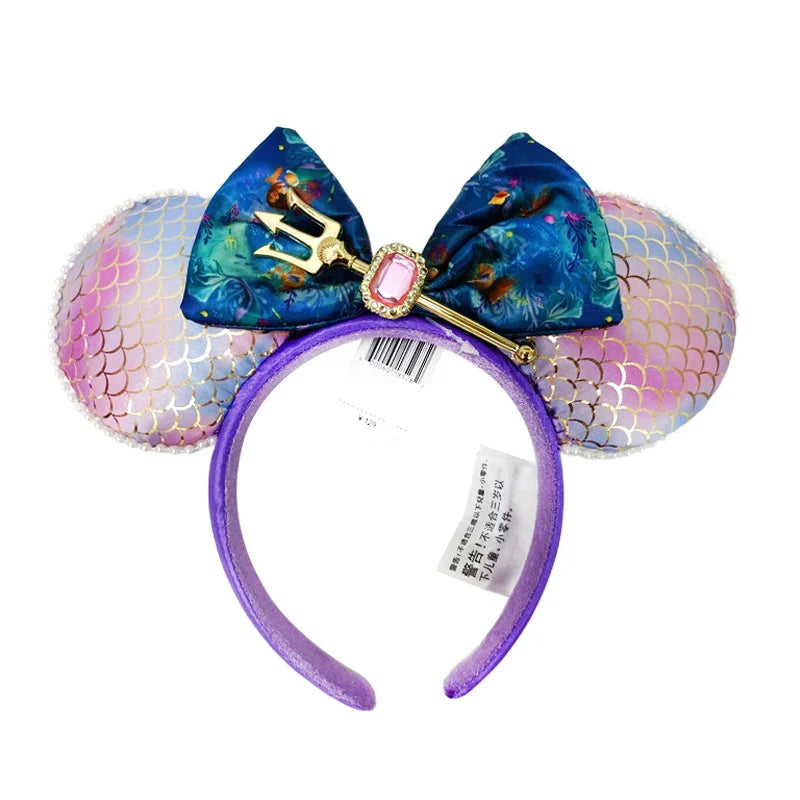 Disney Mickey Mouse Ear Headband Green Mermaid Hair