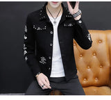 Fashion Men Denim Jacket Spring and Autumn Personalized