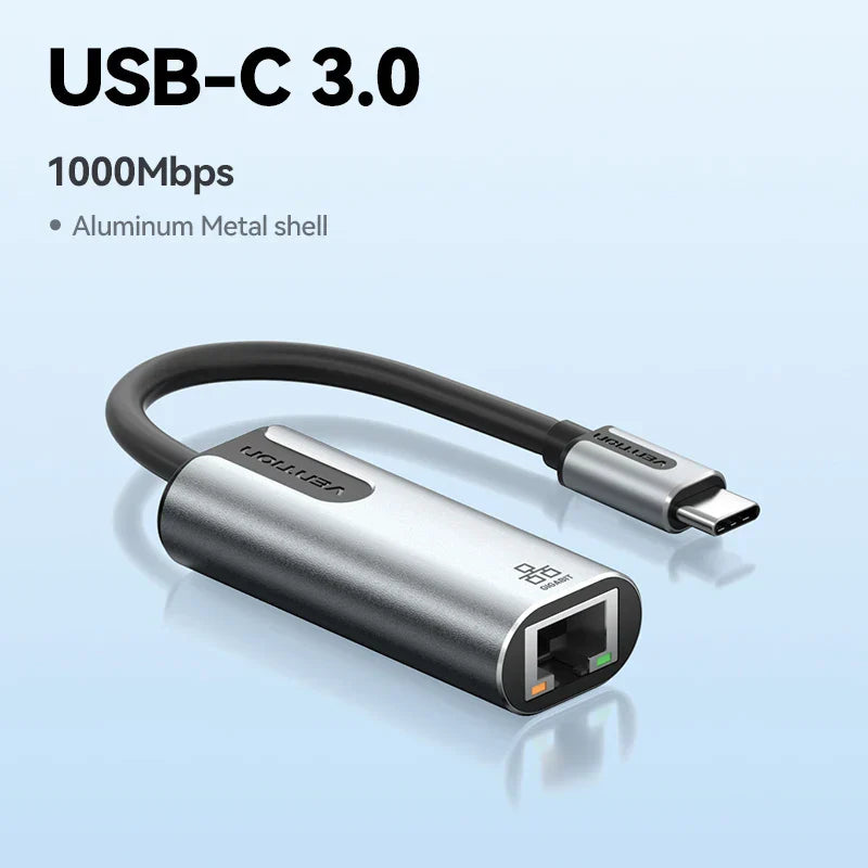 Vention USB Ethernet Adapter 1000Mbps USB3.0 HUB RJ45