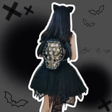 Bat Wings Ita Backpack Enamel Pin Display Shoulder