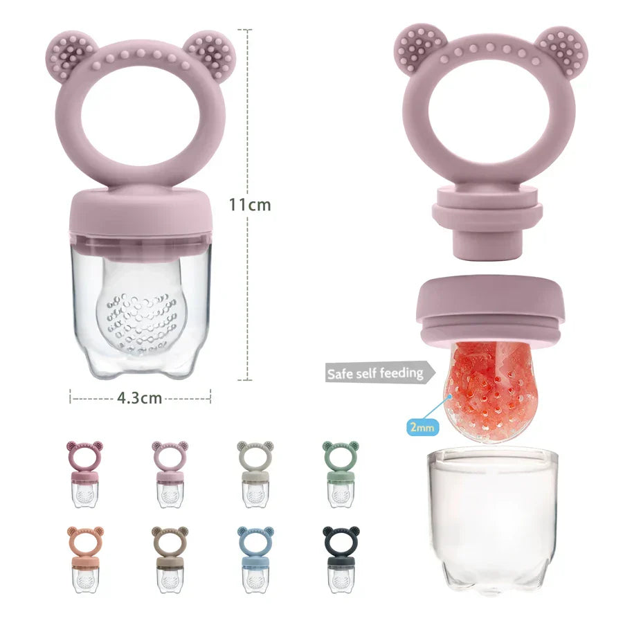 Baby Pacifier Fruit Feeder With Cover Silicone Newborn