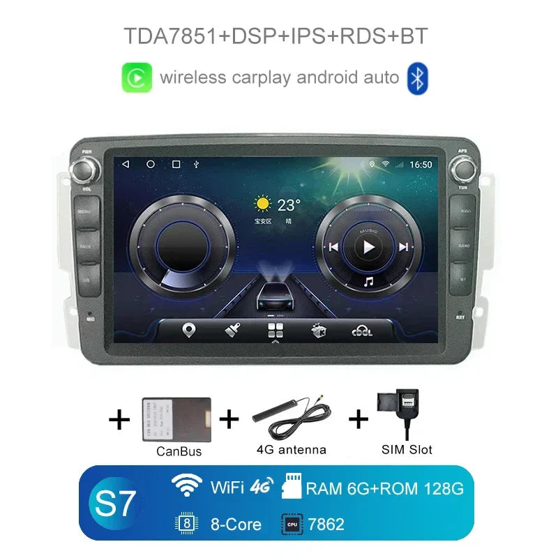 Android 13.0 8G+128G Carplay Auto 8" IPS DSP